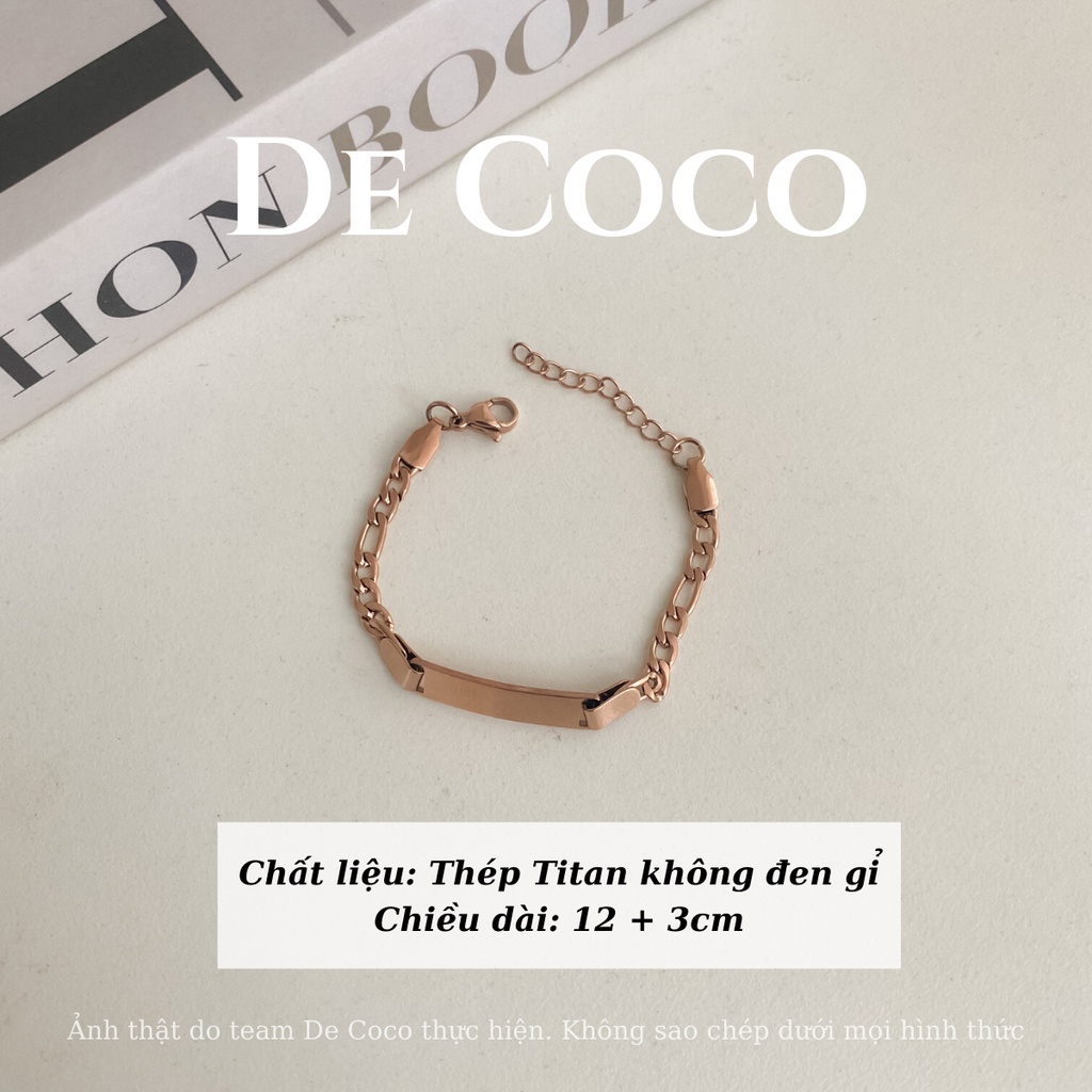 Vòng tay titan xích bạc - Belt Bracelet - de Coco