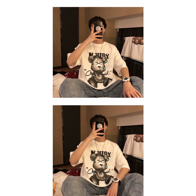 Áo thun tay ngắn in hình thời trang hip hop cá tính cỡ M-8XL cho nam