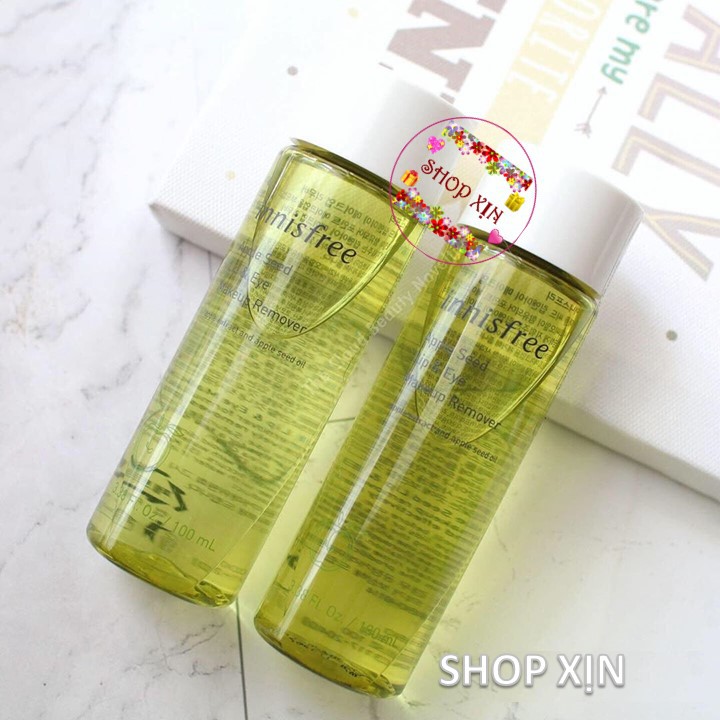 Tẩy Trang Mắt Môi Chiết Xuất Từ Táo Xanh Innisfree Apple Seed Lip & Eye Makeup Remover (Mẫu mới)