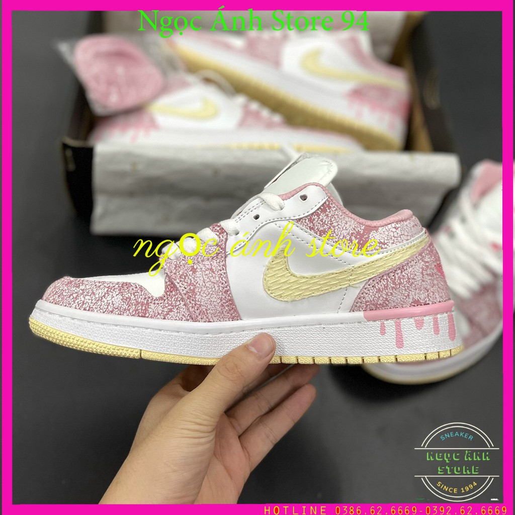 Giày air Jordan 1 Cổ Thấp, Giày JD1 Hồng Vảy Sơn Cực Hot Cao cấp Cực Đẹp