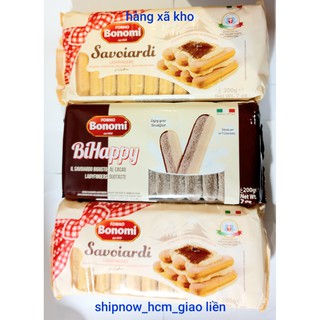 bánh ý sâm banh tự nhiên cacao bonomi 200gr bịch.20.7.2021