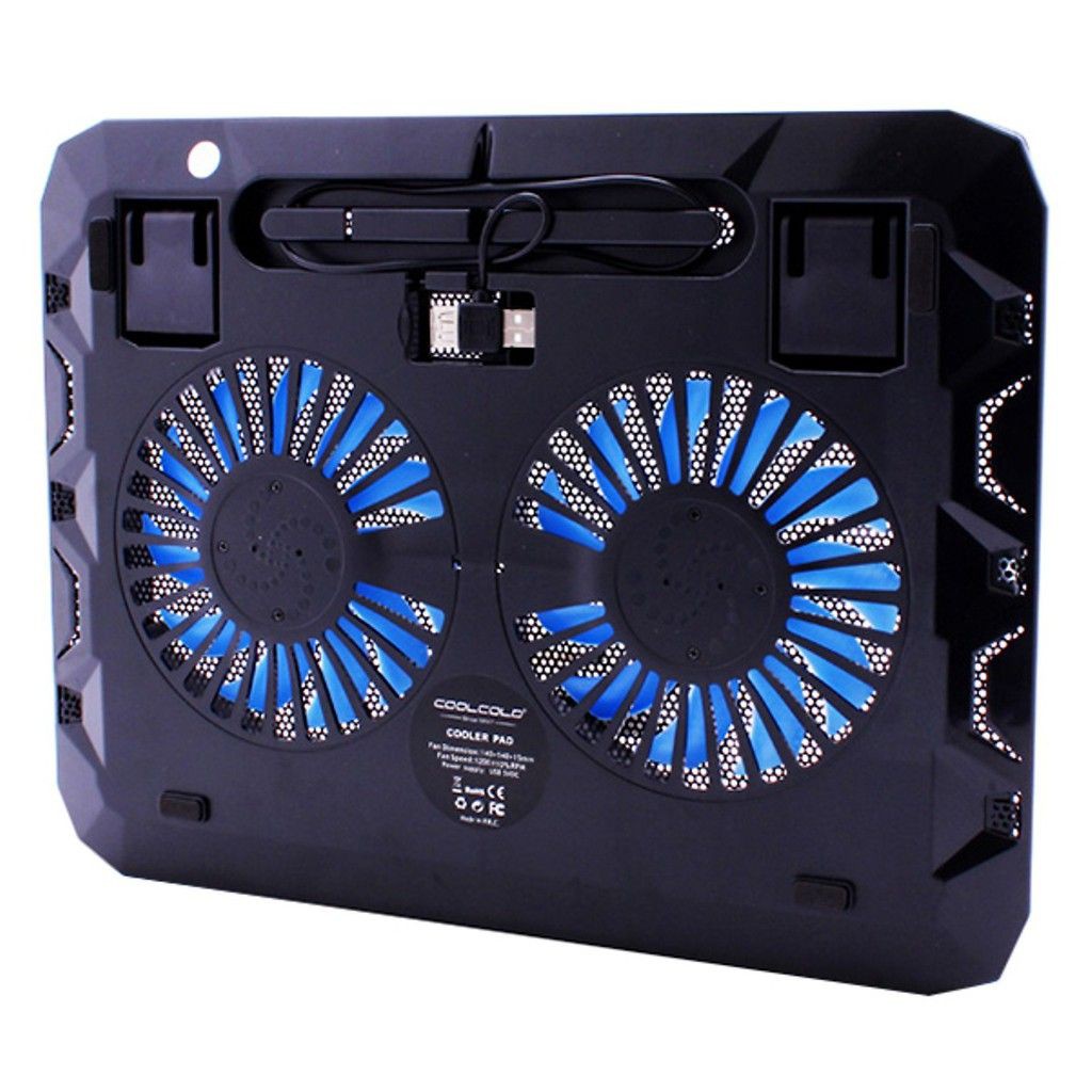 Đế tản nhiệt laptop COOLCOLD K19 2 Fan (Đen)