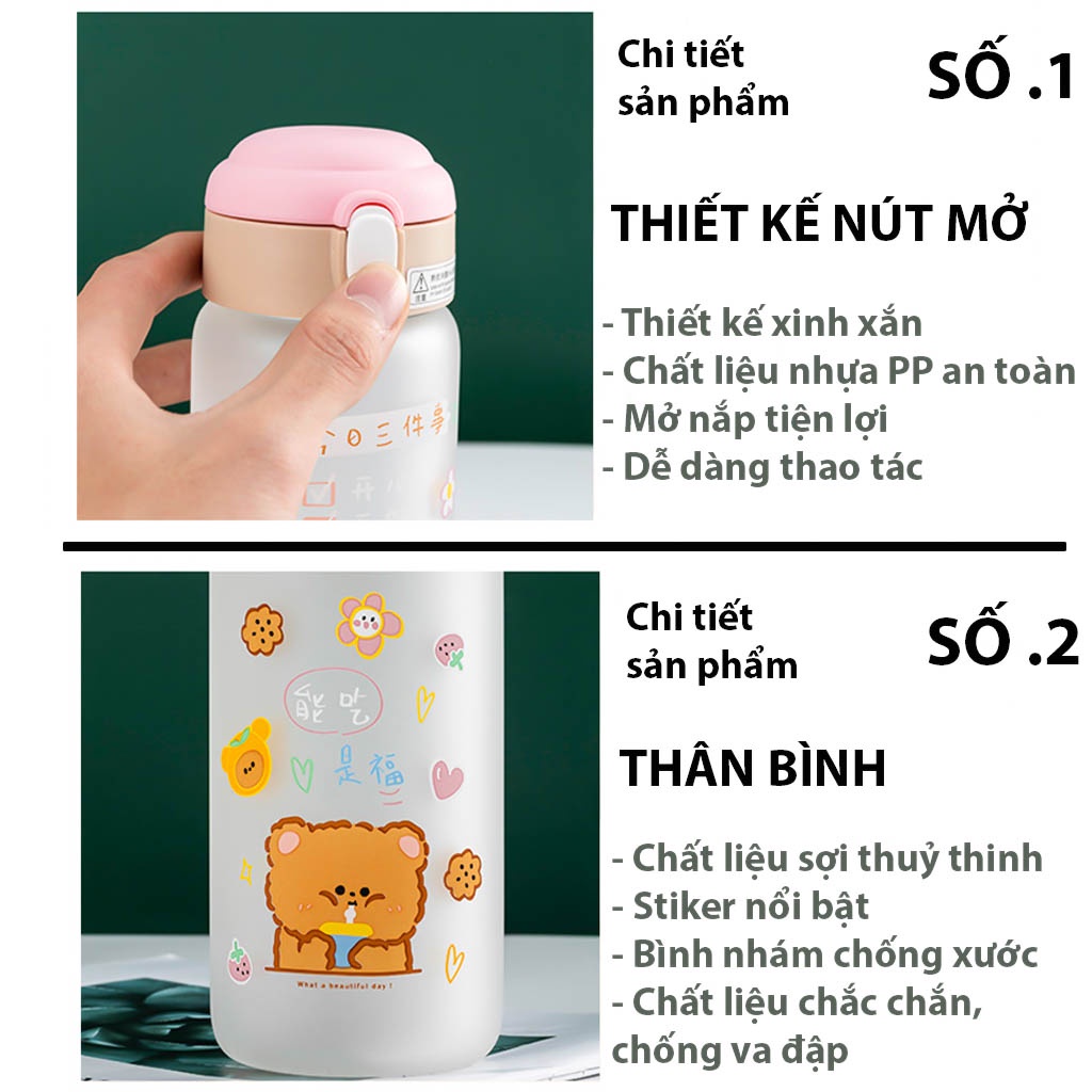 Bình nước cho bé, bình tập uống nước cho bé dễ thương