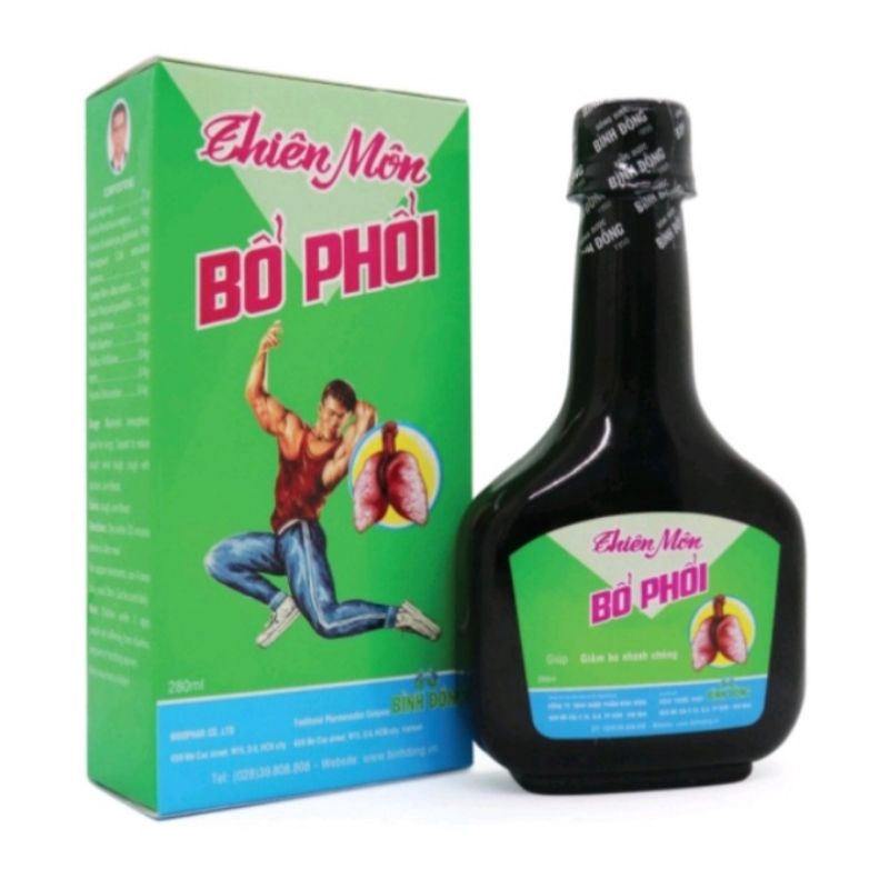 THIÊN MÔN BỔ PHỔI Chai 280ml. Hỗ trợ giảm ho, long đờm, viêm phế quản