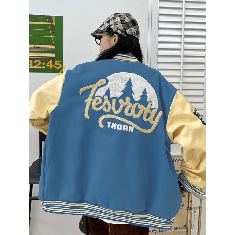 Áo Khoác Bomber Nữ Chất Nỉ Mềm Dày Mịn Hình In Độc Đáo Form Rộng Che Nắng Tốt NEW UNISEX