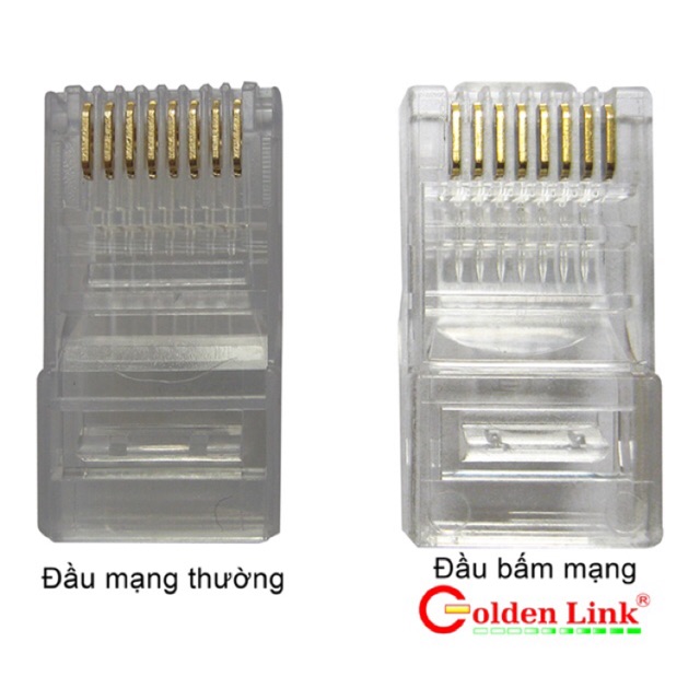 [SALE 10%] Đầu mạng RJ45 Golden Link CAT5E UTP