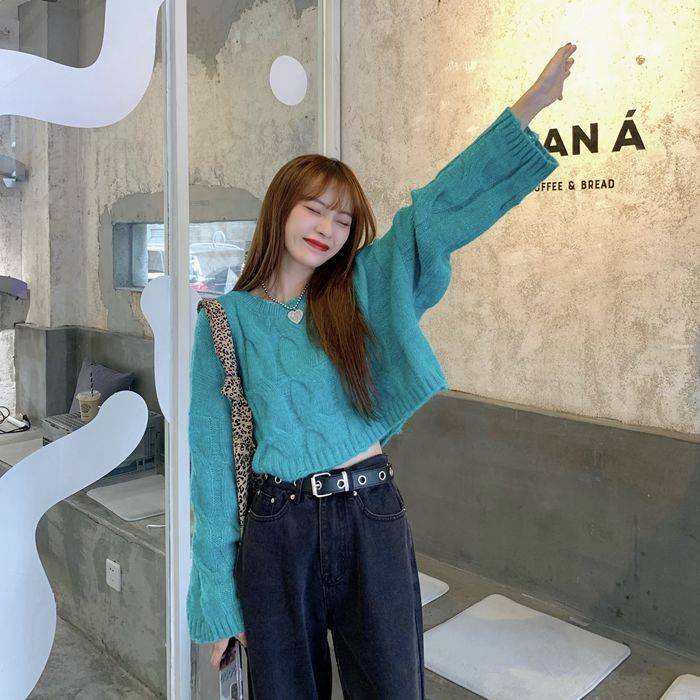Áo Sweater Dệt Kim Dáng Rộng Thiết Kế Mới Thời Trang Dành Cho Mùa Thu
