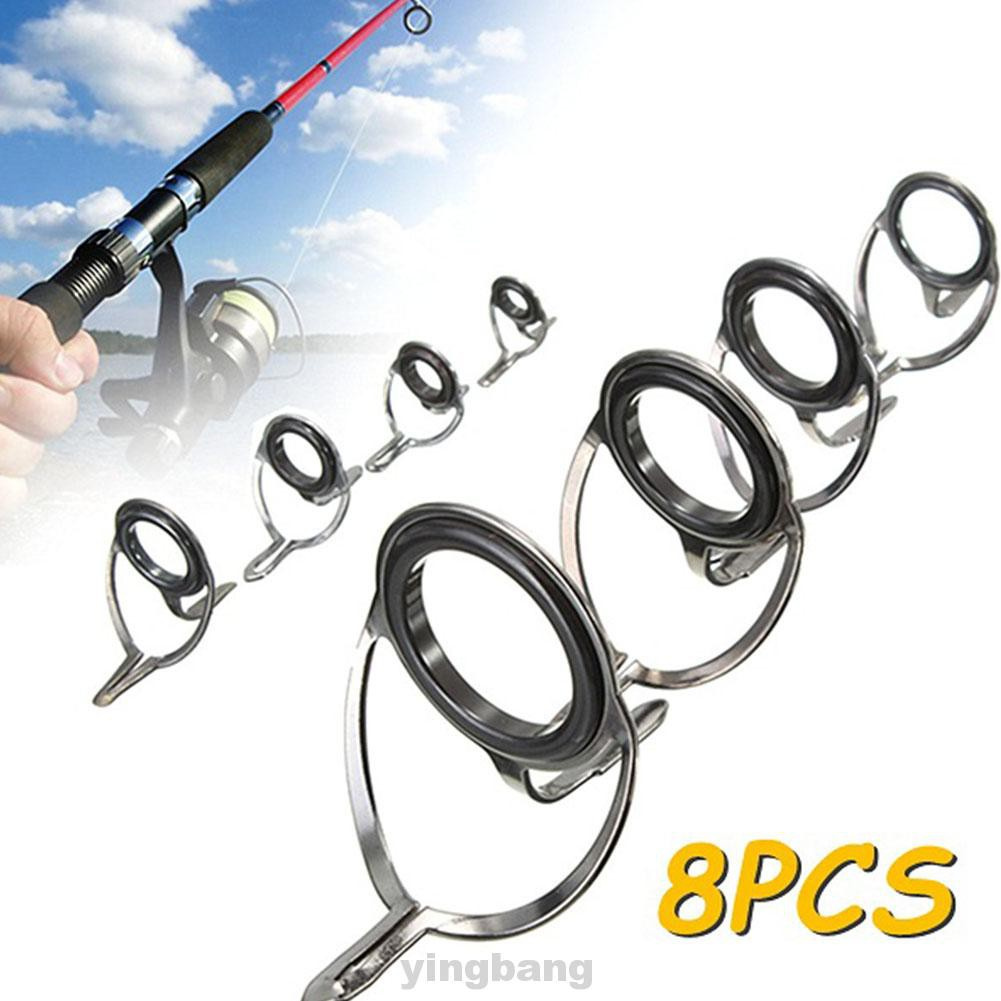 8pcs Lightweight Practical Stainless Steel Tackle Repair Kit Raft Renovation Guide Ring