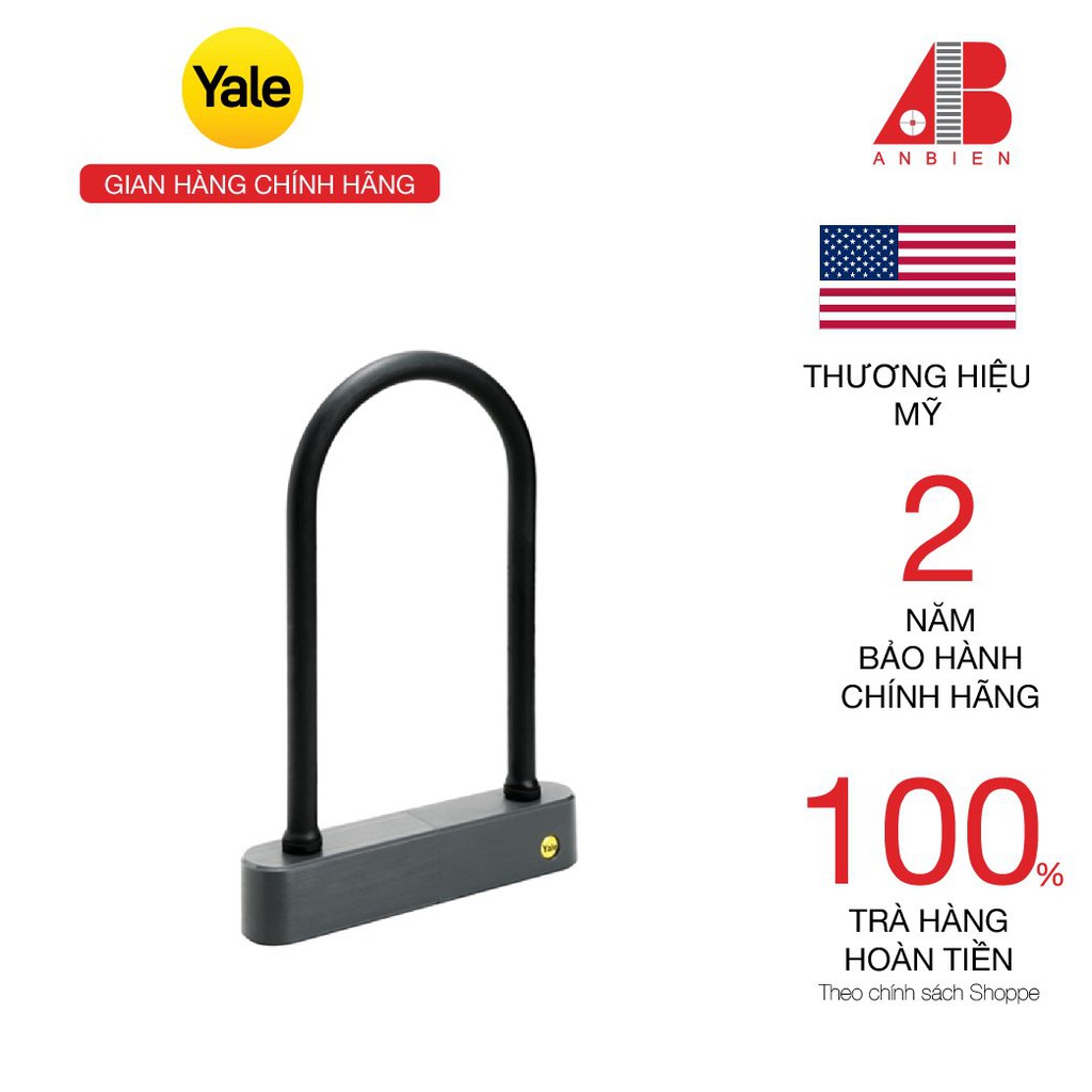 Khóa Xe Yale chữ U  (Bảo hành 2 năm) YUL1/12/20/1 - Hàng chính hãng