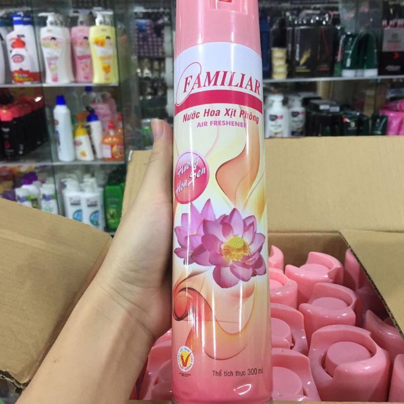 xịt thơm phòng familiar hương hoa sen 300ml