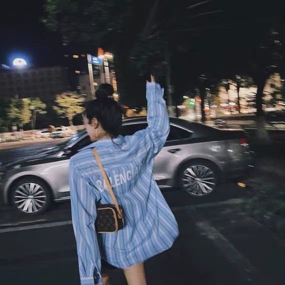 Áo Sơ Mi Dài Tay Dáng Rộng Họa Tiết Kẻ Sọc In Chữ Phong Cách Hàn Quốc Thời Trang Mùa Thu Hàng Mới