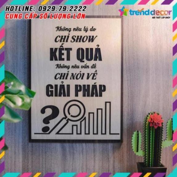 [GIÁ GÔC] Tranh treo tường Gỗ trang trí phòng tạo động lực - Không nên lý do, chỉ show kết quả TRENDDECOR.VN