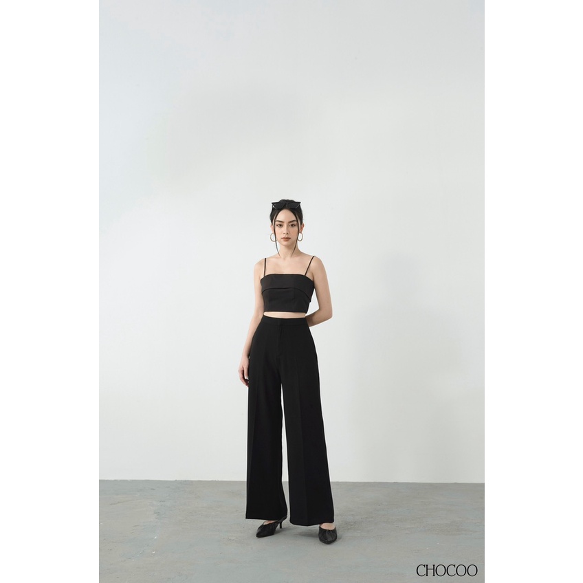 Quần ống suông CHOCOO CRISS PANT hai màu đen trắng chất liệu cao cấp
