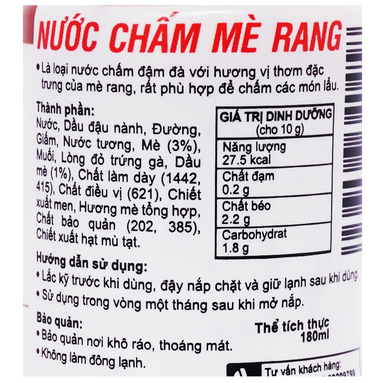 Nước chấm mè rang Kewpie chai 180ml