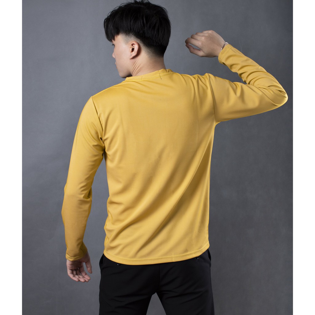 Áo thun dài tay nam cổ tròn LADOS - 9032 với chất vải cotton muối tiêu dày nhưng cực mịn và mát mẻ | BigBuy360 - bigbuy360.vn