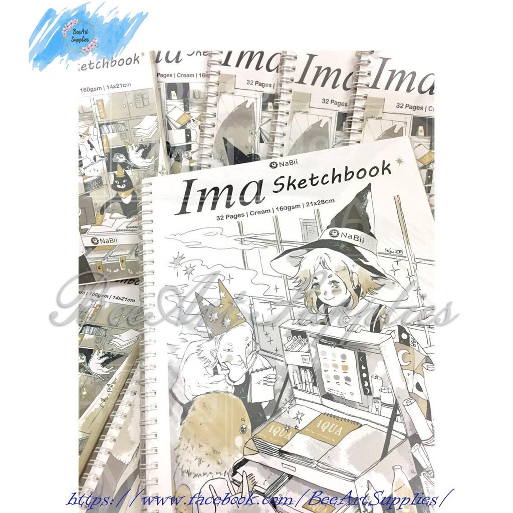 SỔ VẼ CHÌ SKETCHBOOK NABII IMA ĐL 160GSM - 300GSM