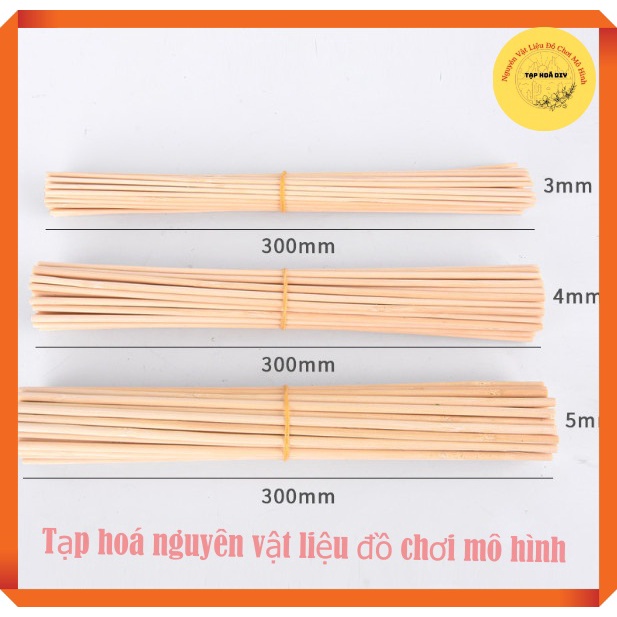 Que Gỗ Tròn Dài 30cm , 40cm , Que Gỗ Làm Mô Hình