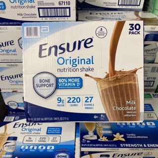 [Date 5/2021]-Sữa nước vị chocola ensure thùng 30 chai