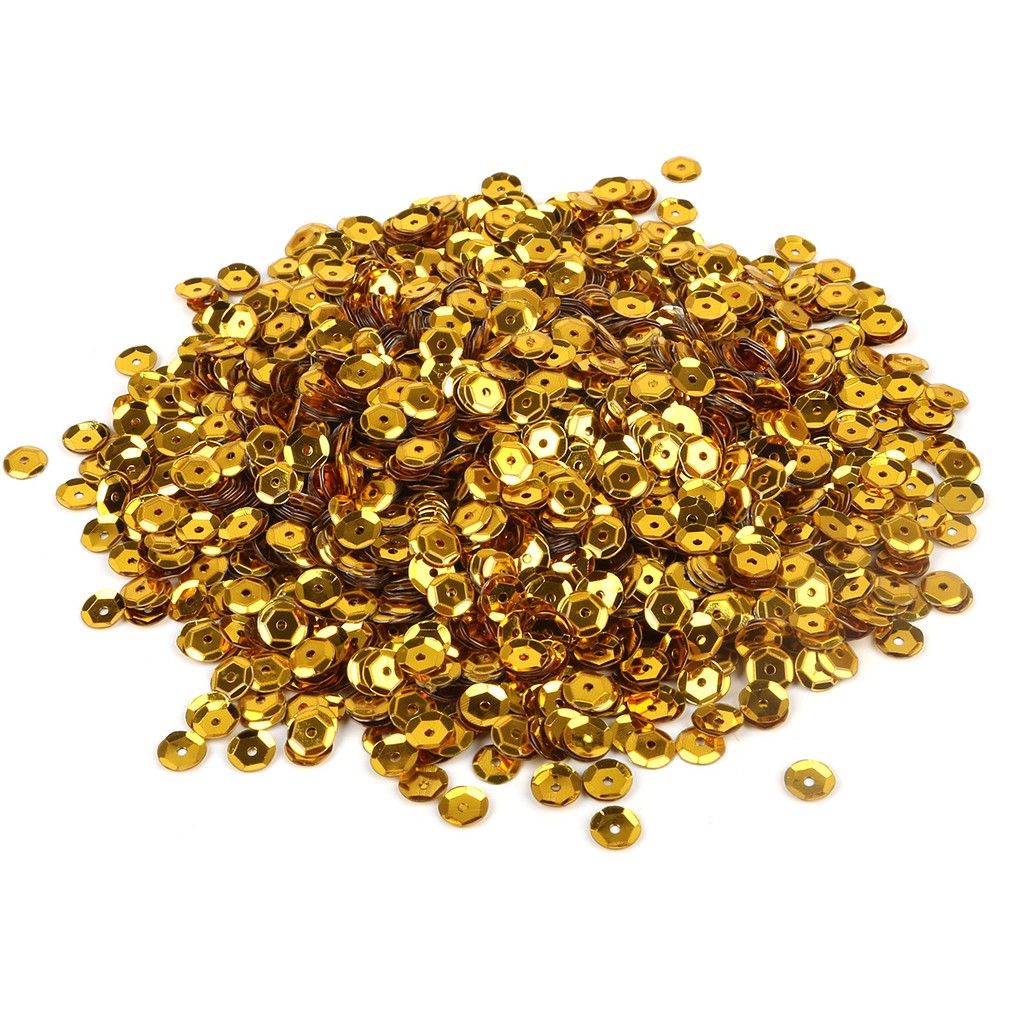 Set 1200 hạt kim sa tròn 6mm nhiều màu sắc lấp lánh chuyên dụng trang trí quần áo làm thủ công diy