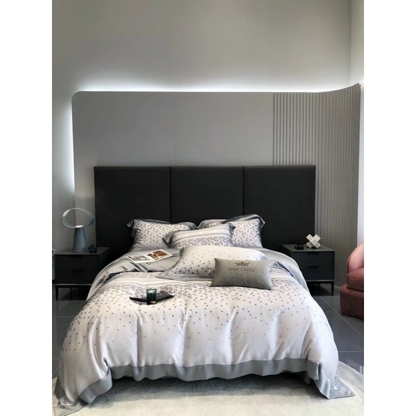 Chăn ga gối Tencel Markcross hoạ tiết Dior 2022