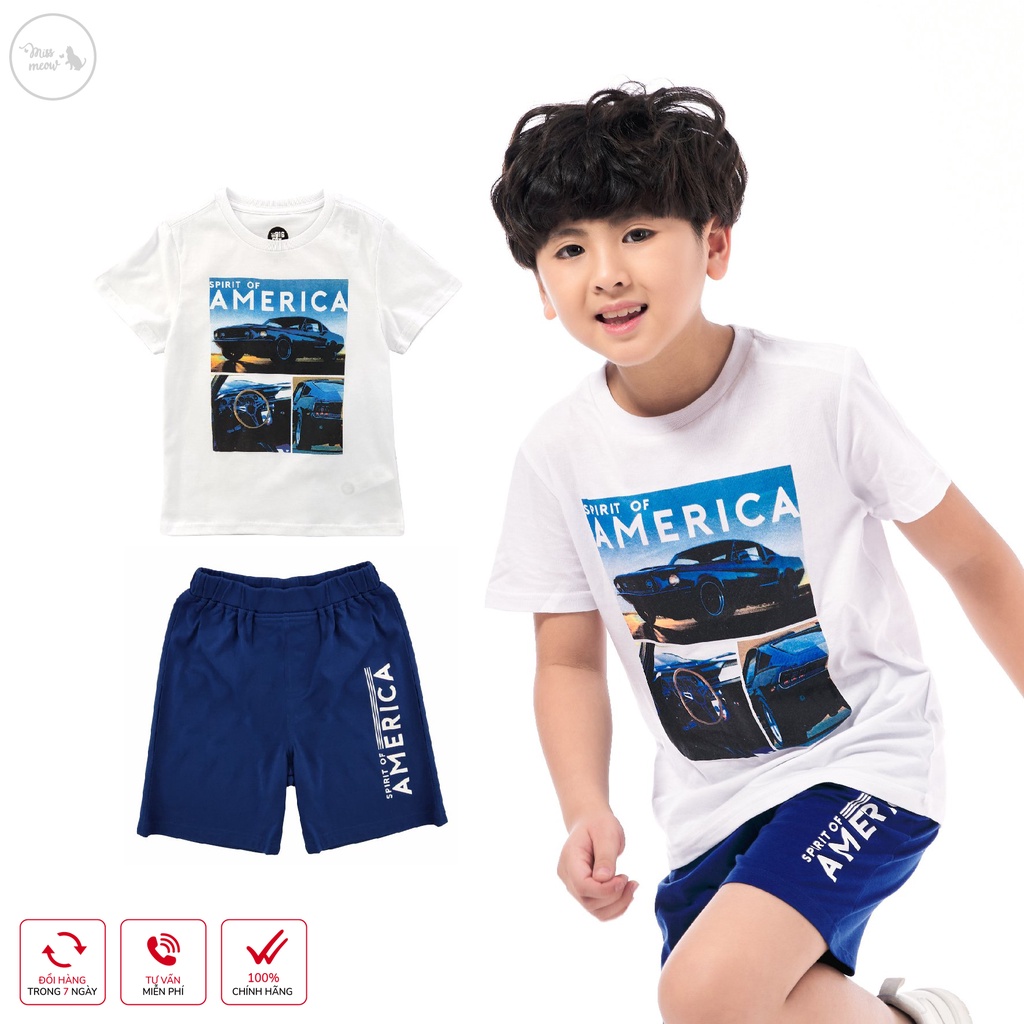 Đồ Bộ Bé trai Trẻ Em Bigfox, Đồ Bộ Cộc Tay Cho Bé Chất Thun Size 3,4,5,6,7,8,9,10,11