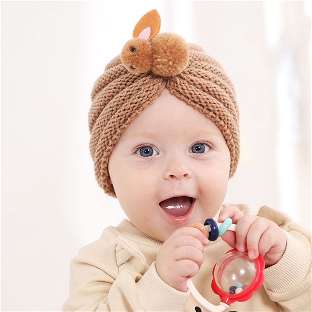 Mũ len giữ ấm mùa đông hình thỏ dễ thương cho bé MIHAN1