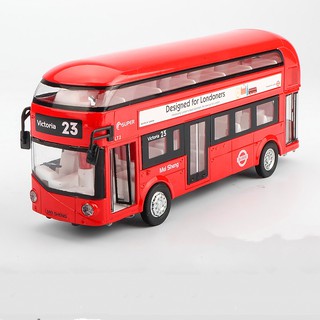 (Siêu hót) Ô tô bus bằng sắt siêu bền có đèn và nhạc hàng cao cấp (kèm pin)
