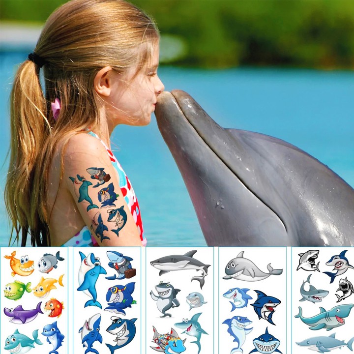 Sticker hình xăm dán chống nước cho bé trai và bé gái nhiều họa tiết ngộ nghĩnh đáng yêu cho bé BBShine – ST006