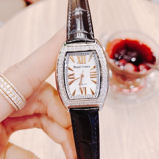 Đồng hồ nữ royal crown 3635 dây da đen