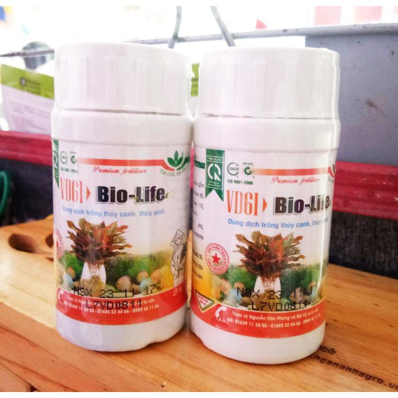 Combo phân bón dung dịch thủy canh Bio Life 100ml và hạt dinh dưỡng cho cây cảnh thuỷ sinh