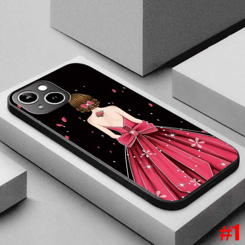 Ốp điện thoại TPU mềm in hình cô gái quay lưng cho Samsung Galaxy S7 Edge S8 S8+ Plus