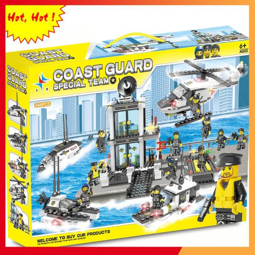 Đồ chơi ghép hình Lego Trạm Cảnh sát đặc nhiệm COAST GUARD SPECIAL TEAM 646pcs No.A332