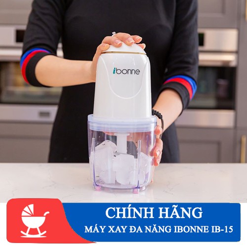 [ CHÍNH HÃNG ] Máy xay đa năng Ibonne IB-15 300W - Cối Nhựa [ LOVI MART ]