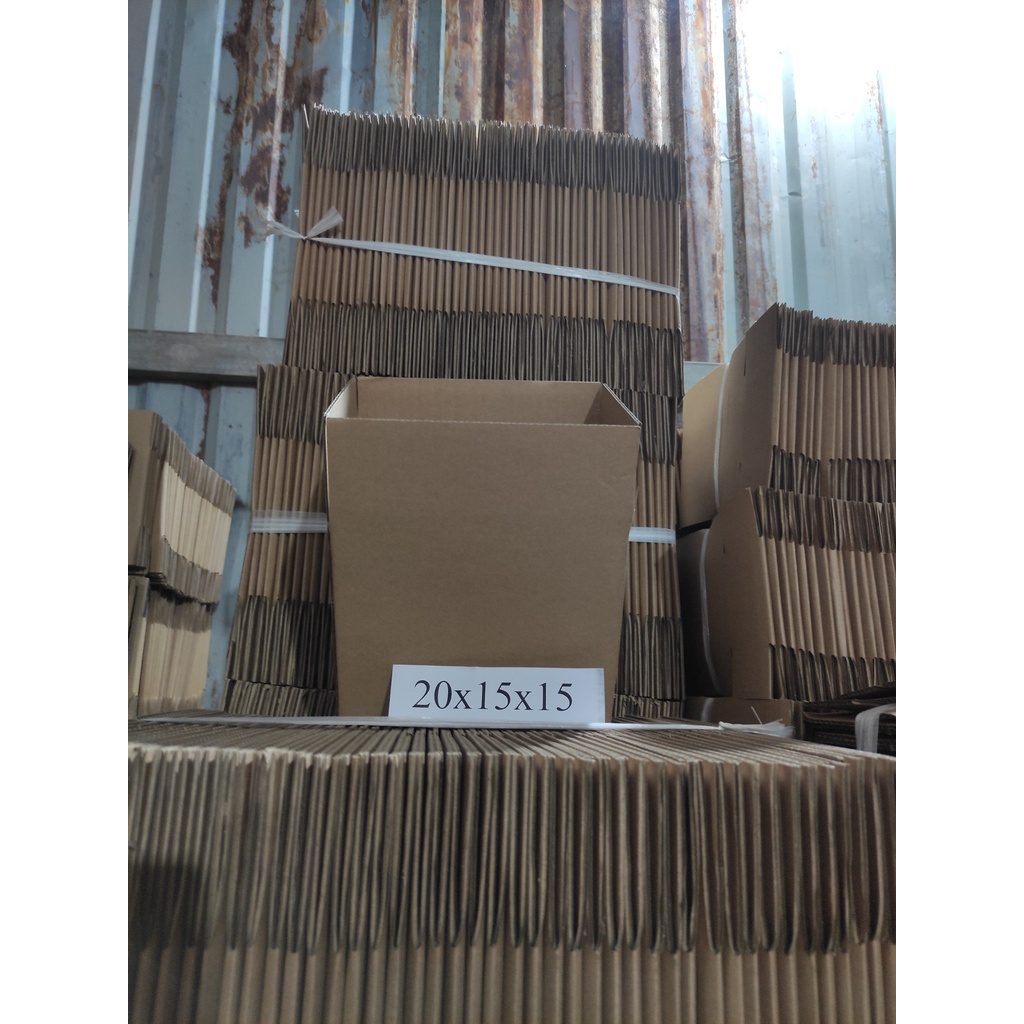Thùng carton gói hàng 20x15x15 bộ 100 cứng cáp