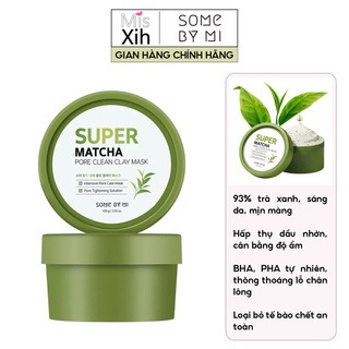 Mặt nạ đất sét làm sạch lỗ chân lông SOME BY MI Super Matcha Pore Clean Clay Mask 100g Chính hãng - Miss Xinh