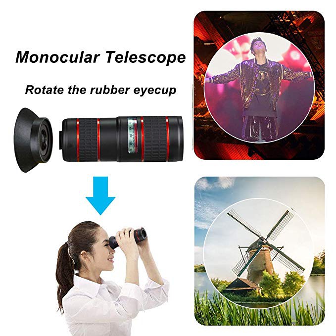 12X Optical HD Cell Phone Camera Telephoto Lens for iPhone Samsung Smartphones