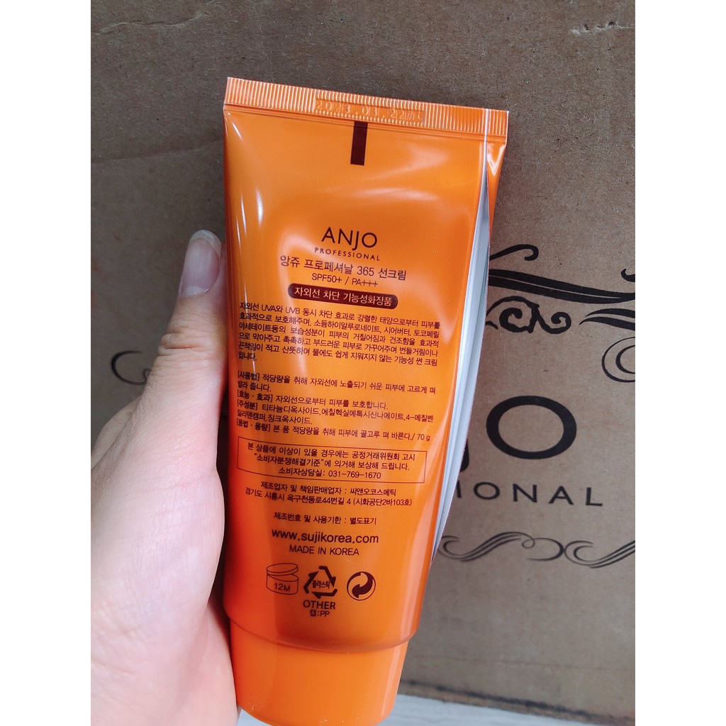 [Cam kết 100% Auth] Kem chống nắng Anjo Professional SPF 50+ PA+++ 365 Sun Cream