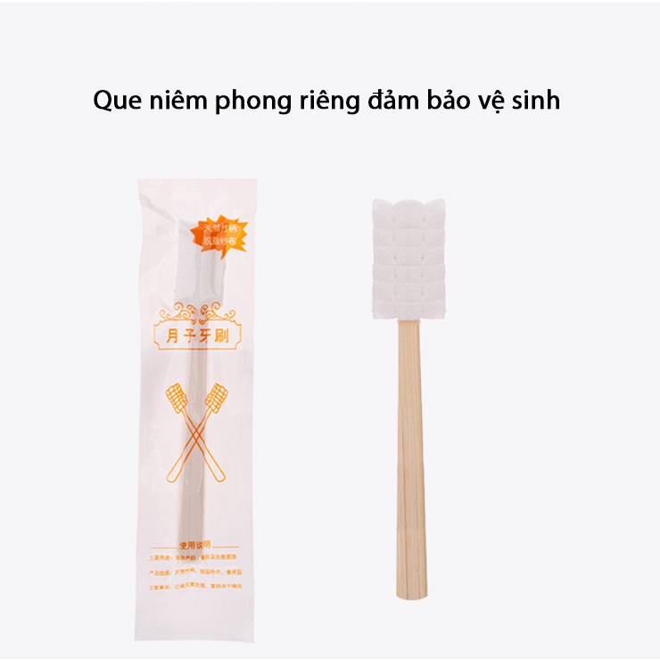 Hộp 30 gạc rơ lưỡi vệ sinh răng miệng cho bé, que rơ lưỡi trẻ em tiện lợi
