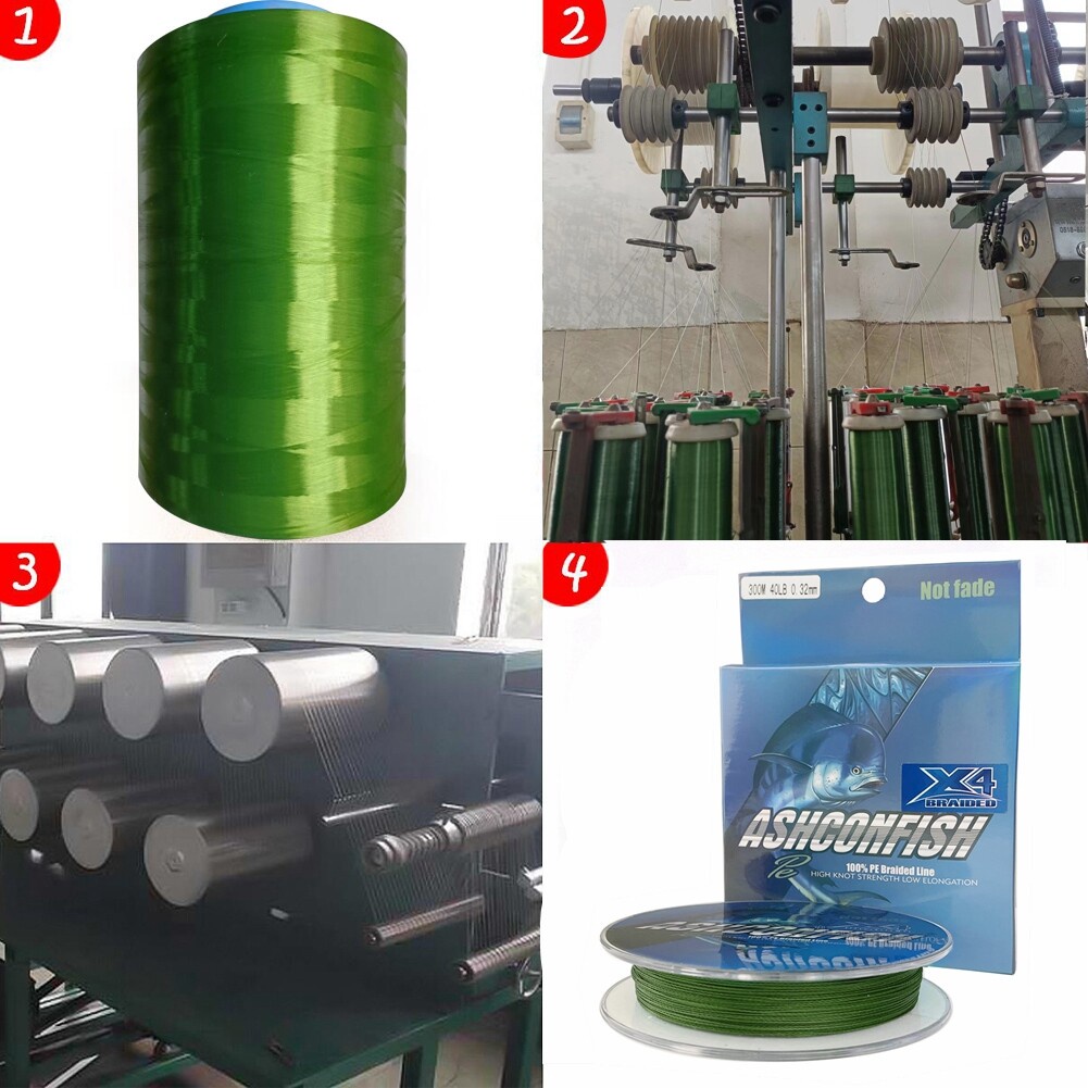 Cuộn Dây Câu Cá 4 Sợi PE 100M Không Phai Màu Không Thấm Nước