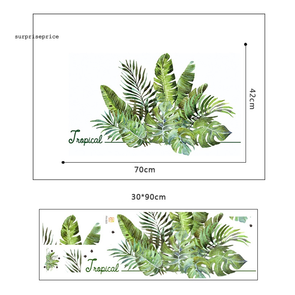Decal dán tường Họa Tiết Lá Cây Nhiệt Đới Bắt Mắt Sành Điệu