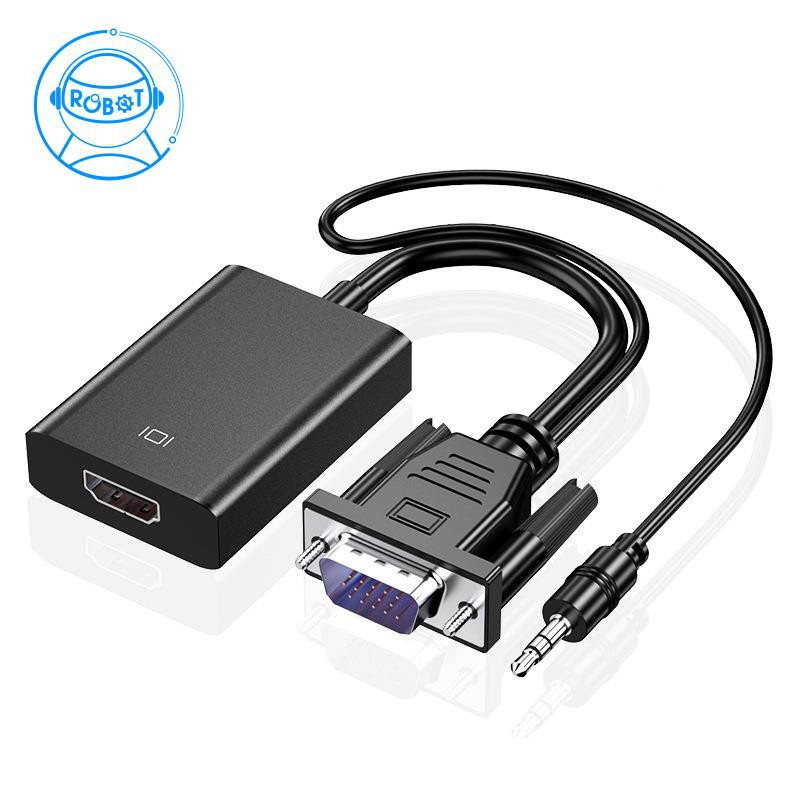 VGA to HDMI Adapter Converter Cable with 3.5 mm Audio Output 1080P VGA to HDMI for PC Laptop to HDTV Projector Ps4