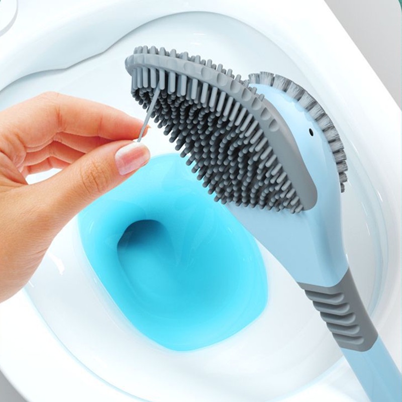 Cọ chà rửa nhà vệ sinh toilet hình con vịt gắn tường silicon