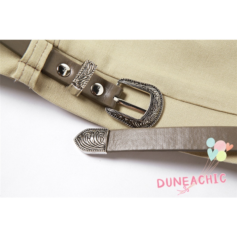 DUNEA Áo Ống Phối Khóa Cài Quyến Rũ Trẻ Trung Cho Bạn Gái