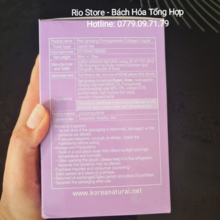 Collagen Từ  Nước Hồng SâmLựu Hàn Quốc