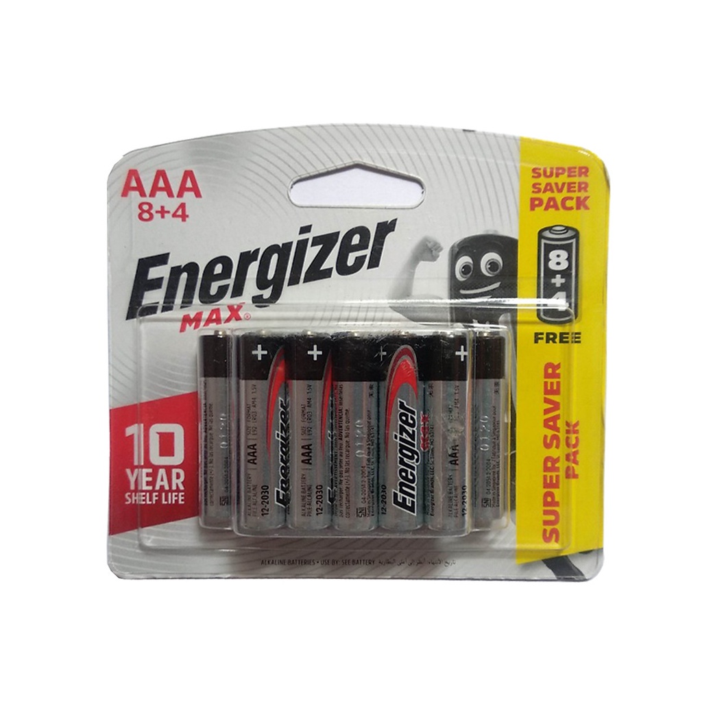 ⚡GIAO HỎA TỐC⚡ Pin Max 8+4 viên Energizer (  AA và AAA ) - Hàng Chính Hãng.