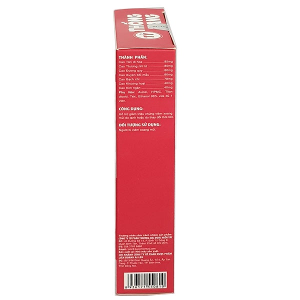 Tỷ Thống Nang - Hỗ trợ giảm các triệu chứng viêm xoang (30 viên)