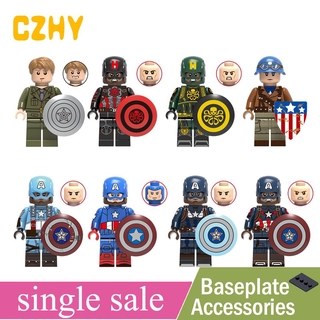 Bộ Đồ Chơi Lắp Ráp Mô Hình Nhân Vật Siêu Anh Hùng Captain America X0236