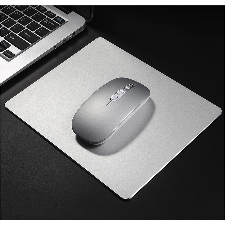 Lót Chuột Hợp Kim Nhôm Nguyên Khối Cao Cấp Mouse Pad kiêm Bàn di chuột bằng nhôm Aluminium Mouse Pad LOTCHU-NHOM