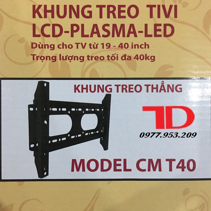 Khung treo TIVI cao cấp cố định từ 19-40 inch CM T40