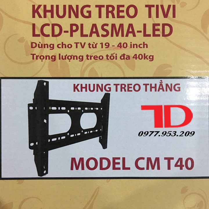 Khung treo TIVI cao cấp cố định từ 19-40 inch Camel CMT40
